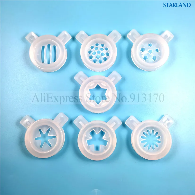 7 In 1 Fantastic Ice Cream Modeling Caps New Parts BQL818 Soft Ice Cream Machines Nozzle Lids Accessories 37mm Inner Diameter