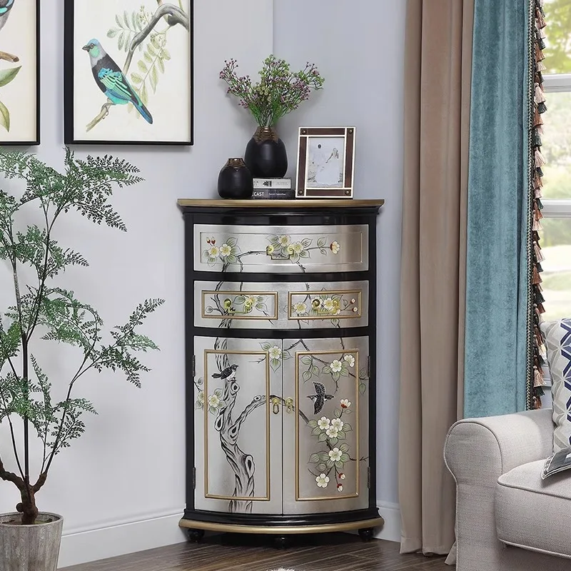 미국식 코너 캐비닛, 코너 삼각형, 새로운 중국식 거실,