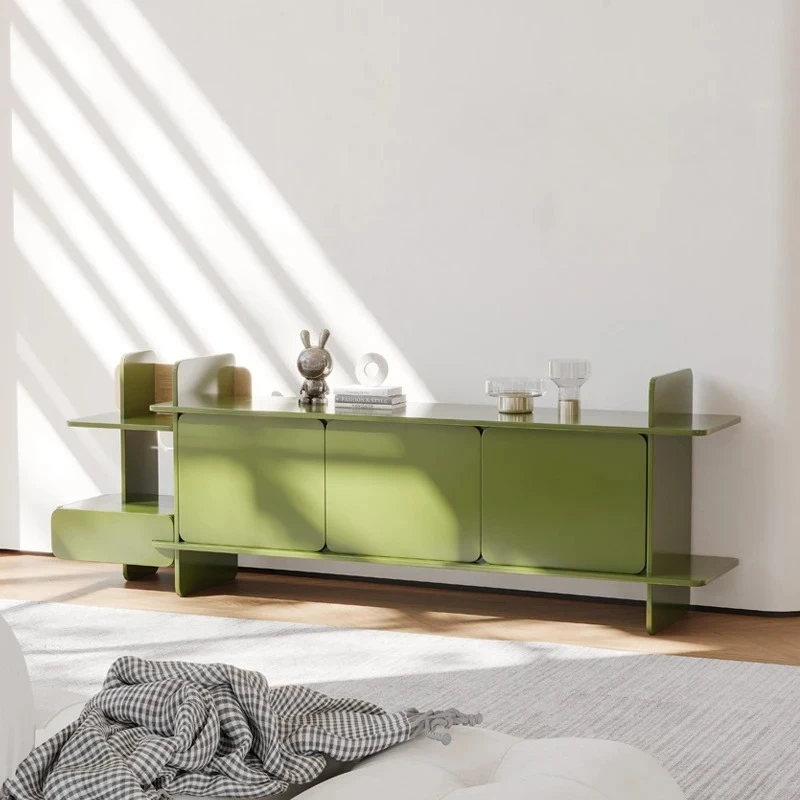 

Итальянский светлый роскошный ТВ-шкаф из цельного дерева, минималистичный напольный шкаф для гостиной, простой роскошный видеошкаф, простой современный стиль