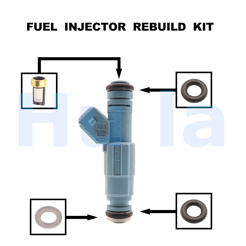 Fuel Injector Service Repair Kit Filters Orings Seals Grommets for 2004 Ford Explorer Sport Trac 4.0L V6 -6 0280155715