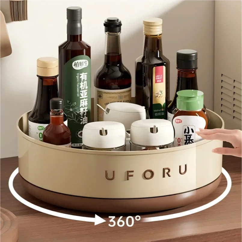 

Multifunctional Adjustable Kitchen Rack, Large Capacity Condiment Box Storage , Plastic Material Tabletop Fruit Platter