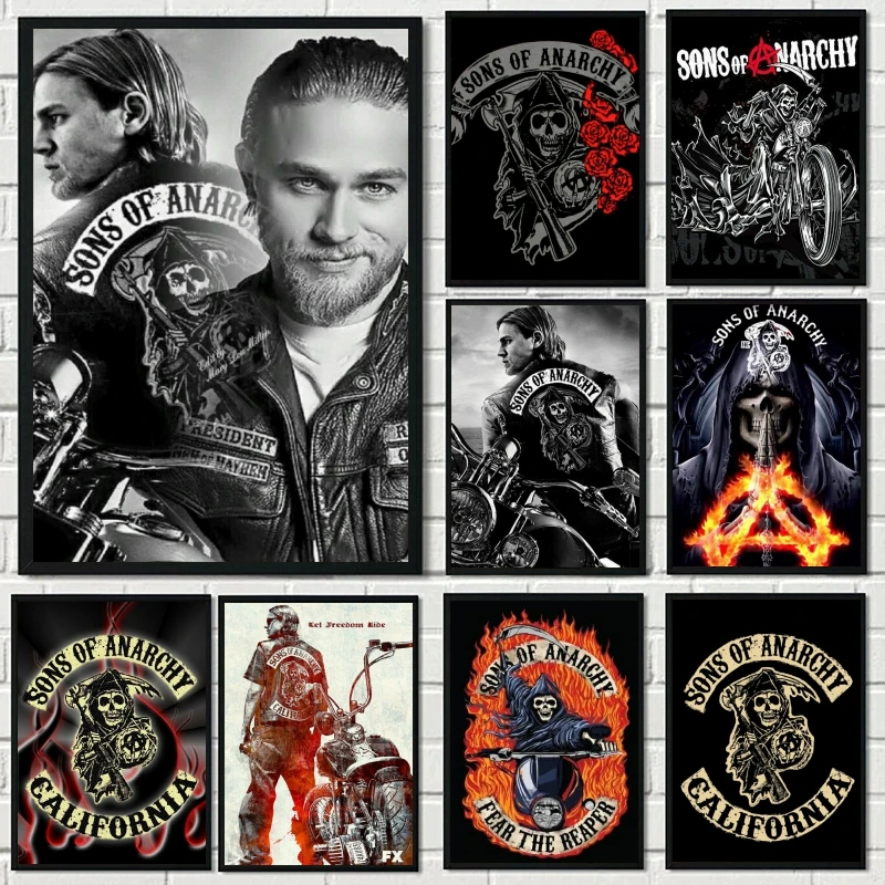 Sons Of Anarchy Diamond Painting Full Square/Round Death Motorcycle Cross Stitch Kits 5D Diamond Embroidery Mosaic Home Decor