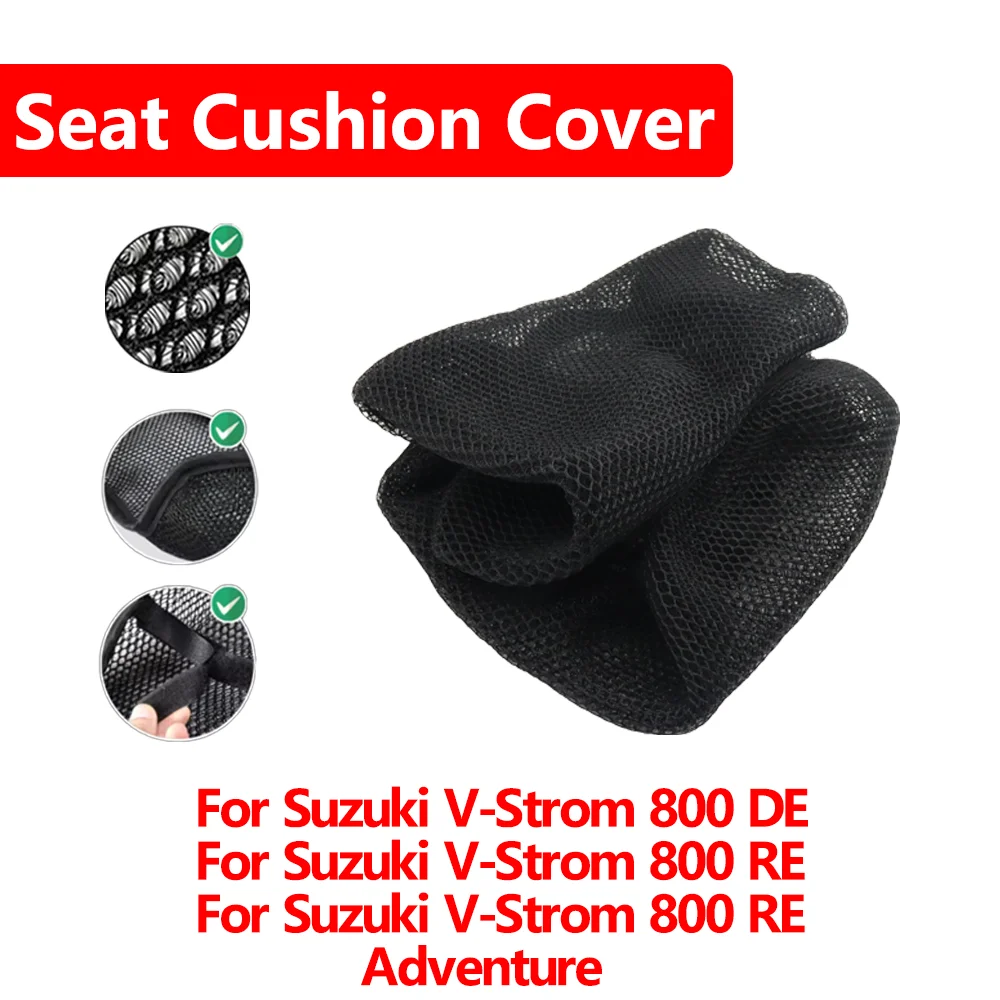 

For Suzuki V-Strom 800DE 800 RE Adventure Motorcycle Accessories 3D Mesh Fabric Cushion Waterproof Protection Seat Cover