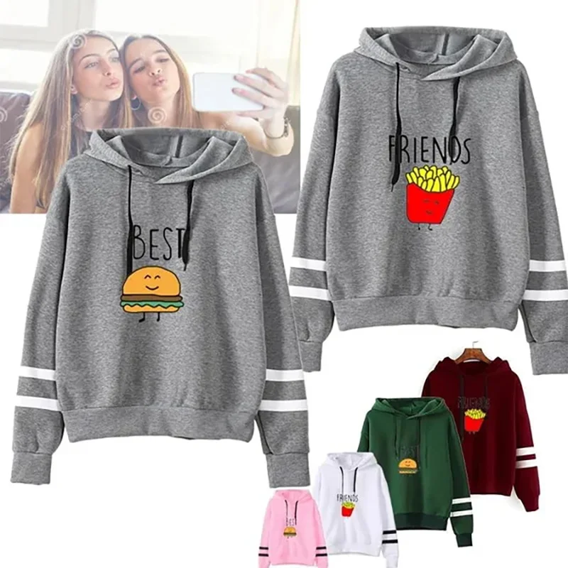 New Fashion Women Hoodies Best Friends Plus Size Sweatshirts for Friends Long Sleeve Sweatshirt