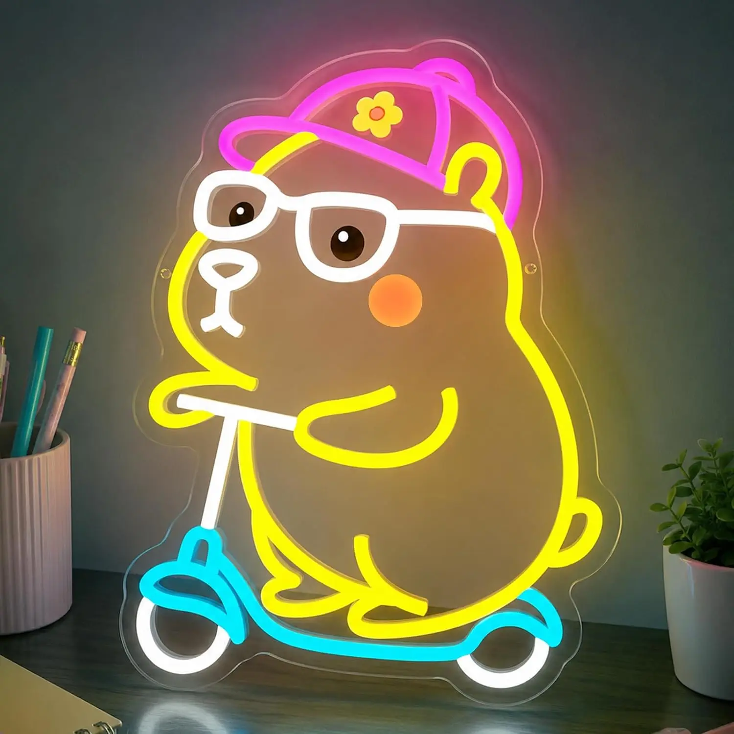 insegna-al-neon-led-a-forma-di-capibara-su-monopattino-luce-al-neon-usb-per-camera-da-letto-studio-sala-giochi-decorazione-da-parete-con-animali-carini-regalo-di-compleanno