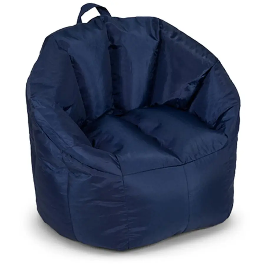 

Milano Bean Bag Chair for Kids, Teens, Adults, Durable EasyClean Navy Smartmax, Nylon Polyester Blend, Lightweight Seat for Read