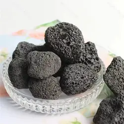 Natural Porous Black Volcanic Stone Lava Rock Raw For Aquarium Decoration And Aromatherapy Essential Oil Diffuser Fireplace