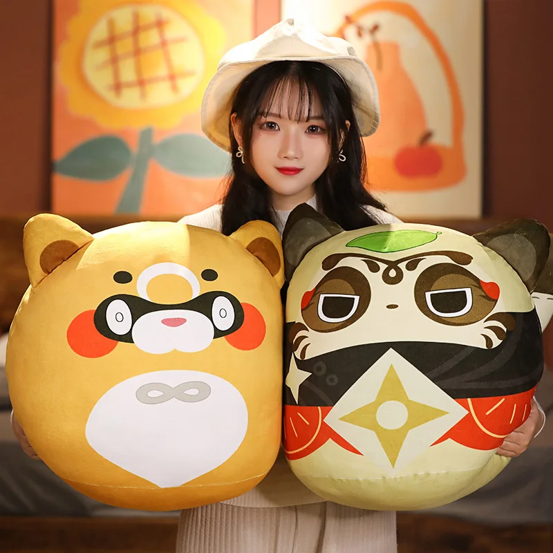 45 см Genshin Impact Zaoyou Guoba мягкая плюшевая подушка Аниме Кукла цивета кошка мягкая подушка подарок для искусственных подарков