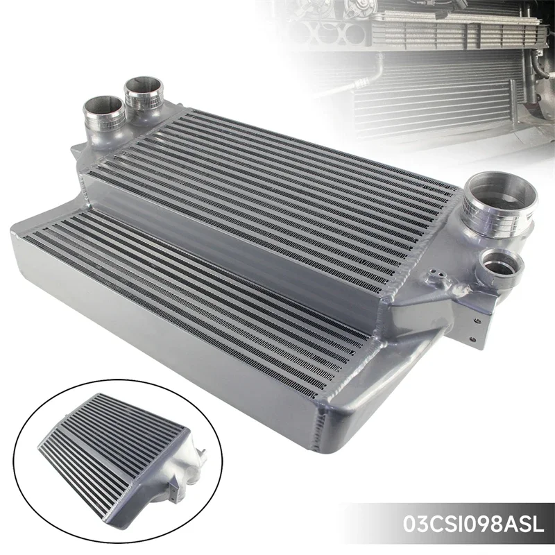 

Front Mount Competition Intercooler Bar & Plate Upgrade Fits For Ford F-150 F150 EcoBoost 2.7L 3.5L 2015-2020 Silver/Black