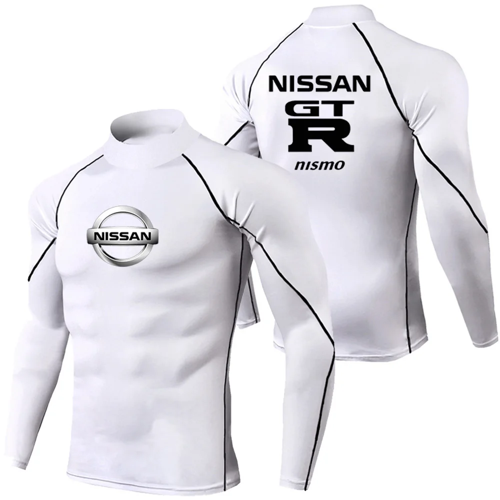 Hot selling men's Nissan tight fitting fitness clothes, gym training quick drying fitness T-shirts