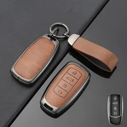 Vintage Leather for Chery Tiggo 8 PRO PRO MAX OMODA 5C 7 PRO MAX Remote Car Key Case Cover Fob Protection Keychain Accessories
