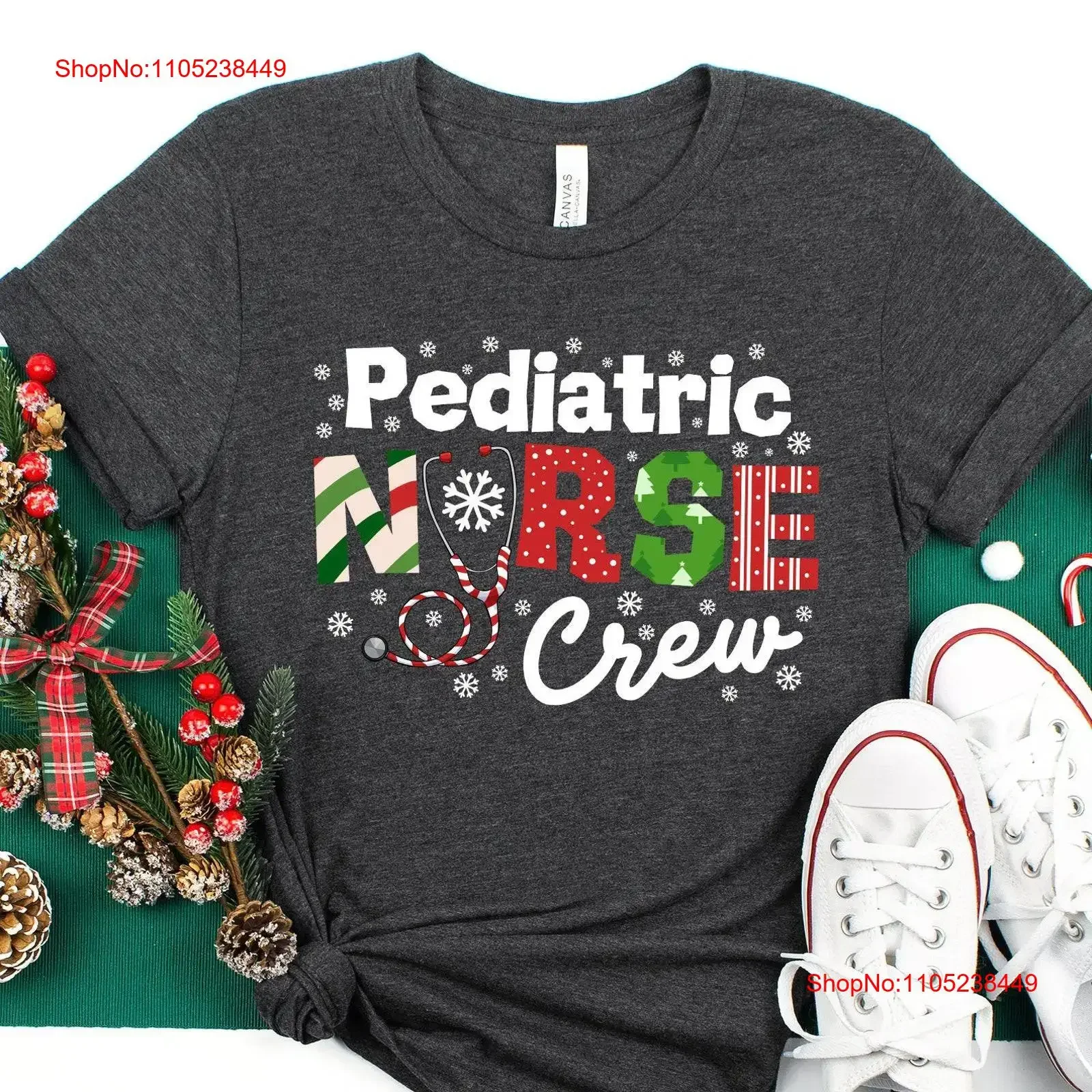 Pediatric Nurse Crew Christmas Pediatrician T shirt Nursing Staff SweaT Med Doctor Assistant Practitioner Student vintage