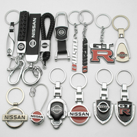 For Nissan Qashqai J10 J11 X-Trail Tiida Juke Almera Key Chain Key Rings Auto Styling Accessories 3D Metal/Leather Car Keychain