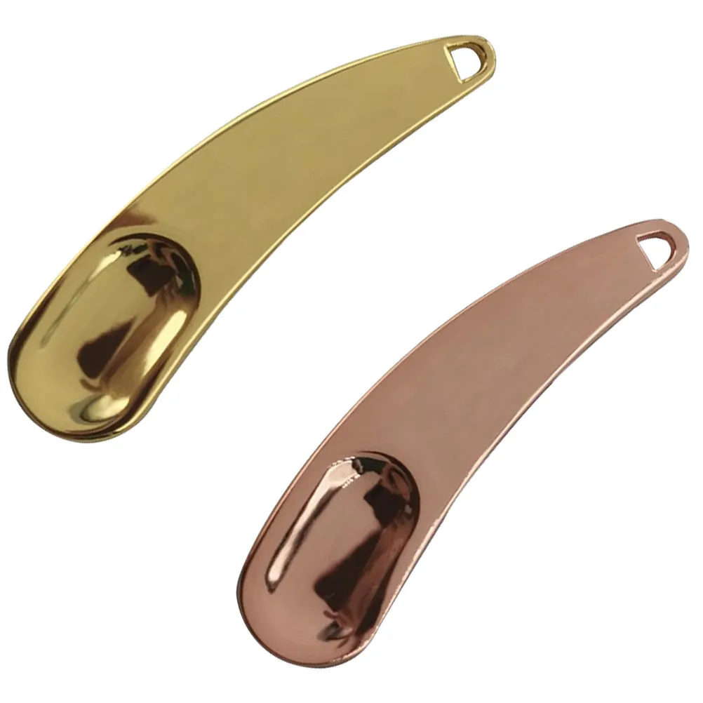 

2Pcs Zinc Alloy Beauty Scoop Mini Makeup Spatula for Face Cream Lotion Moisturizer Facial Mask Mixing Application Portable Tool