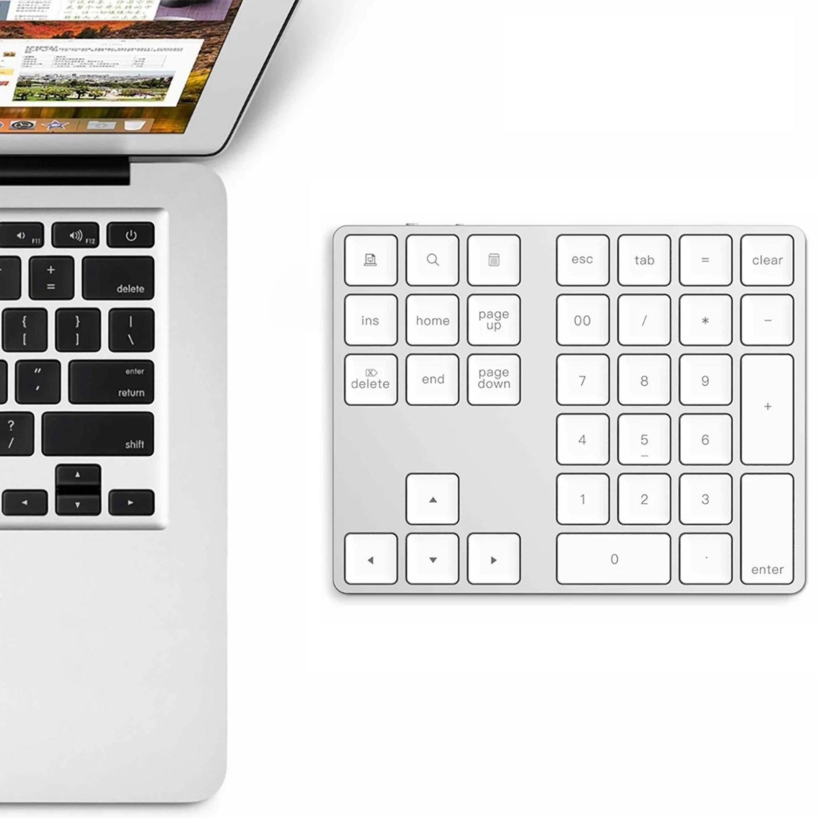 ユニバーサル BT308 34 キーミニ充電式テンキーワイヤレステンキーパッド小型キーボード安定した接続ラップトップ PC オフィス