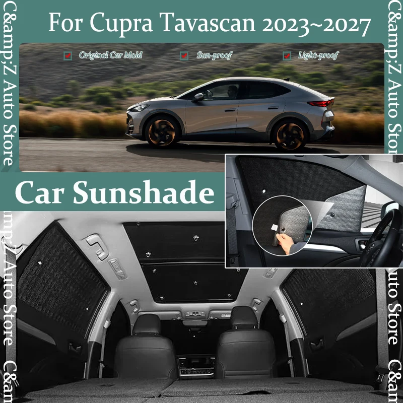 

Car Sun Visor For Cupra Tavascan Volkswagen VW ID.UNYX 06 2023 2024 2025 2026 2027 Anti-UV Window Cover Sunshade Car Accessoires