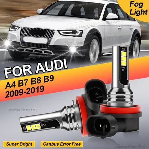 200W Canbus Error Free H7 H11 H8 Супер яркая автомобильная светодиодная передняя противотуманная фара для Audi A3 S-line A1 8X A5 Q7 Q5 8R A4 B7 B8 B9 Q3 8U