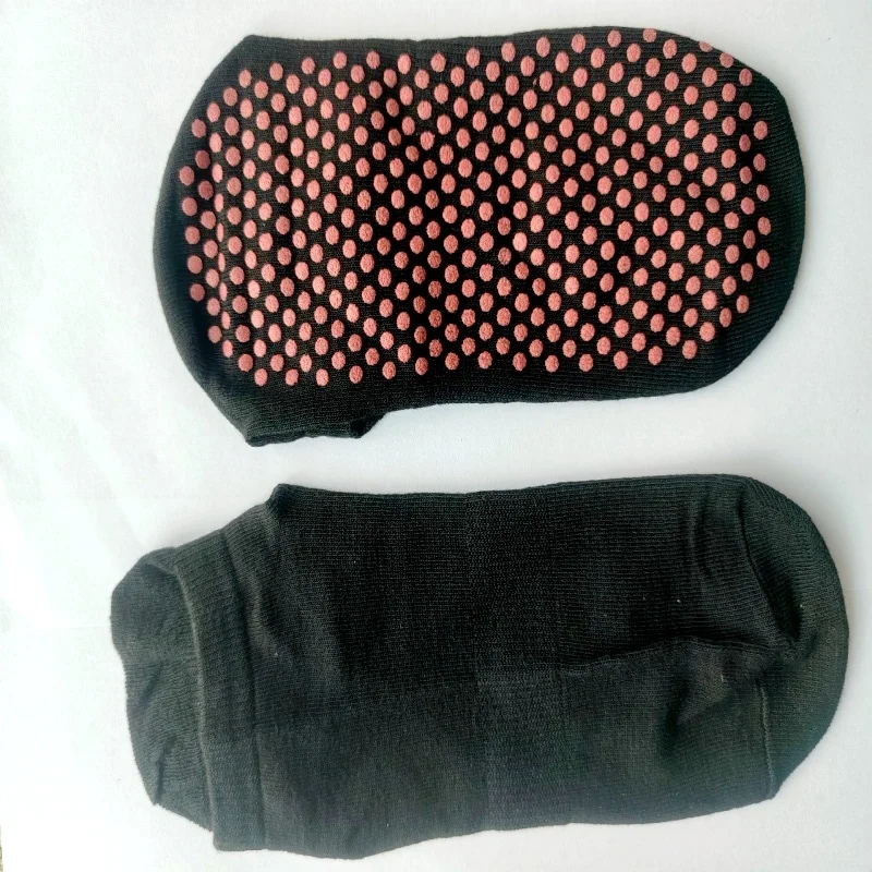 2024 high quality tourmaline negative ion anti-slip massage sock for health