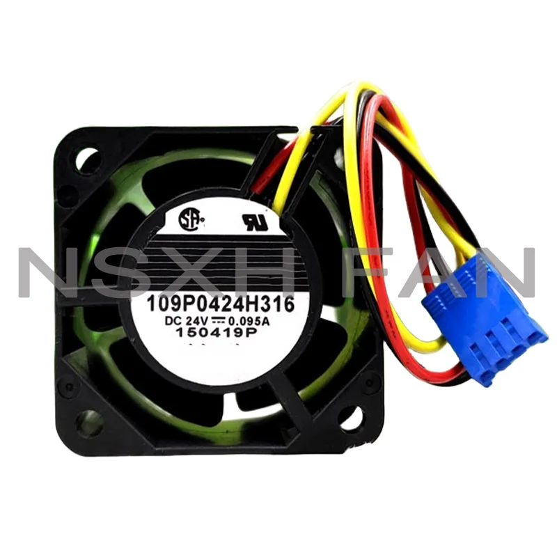 109P0424H316 24V 0.095A 40x40x28mm 3-Wire 4-Pin Server Cooling Fan