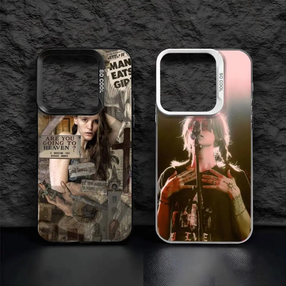 Singer E-Ethel C-Cain Funda de teléfono para iPhone 16,15,14,13,12,17,Pro,MAX Funda negra mate a prueba de golpes