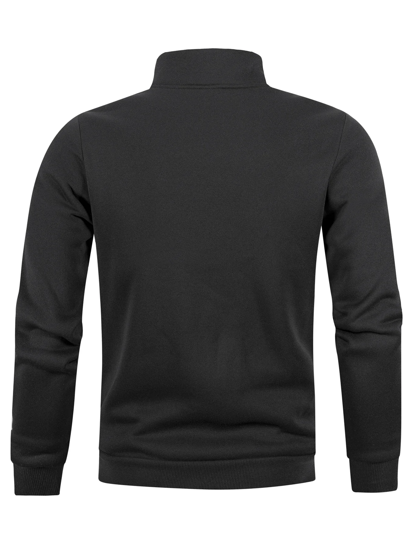 Herren-Pullover mit Viertelreißverschluss, lange Ärmel, schmale Passform, leichter Pullover mit Stehkragen, lässige Pullover, halber Rollkragenpullover, gemütliche Outdoor-Streetwear – Detail 3