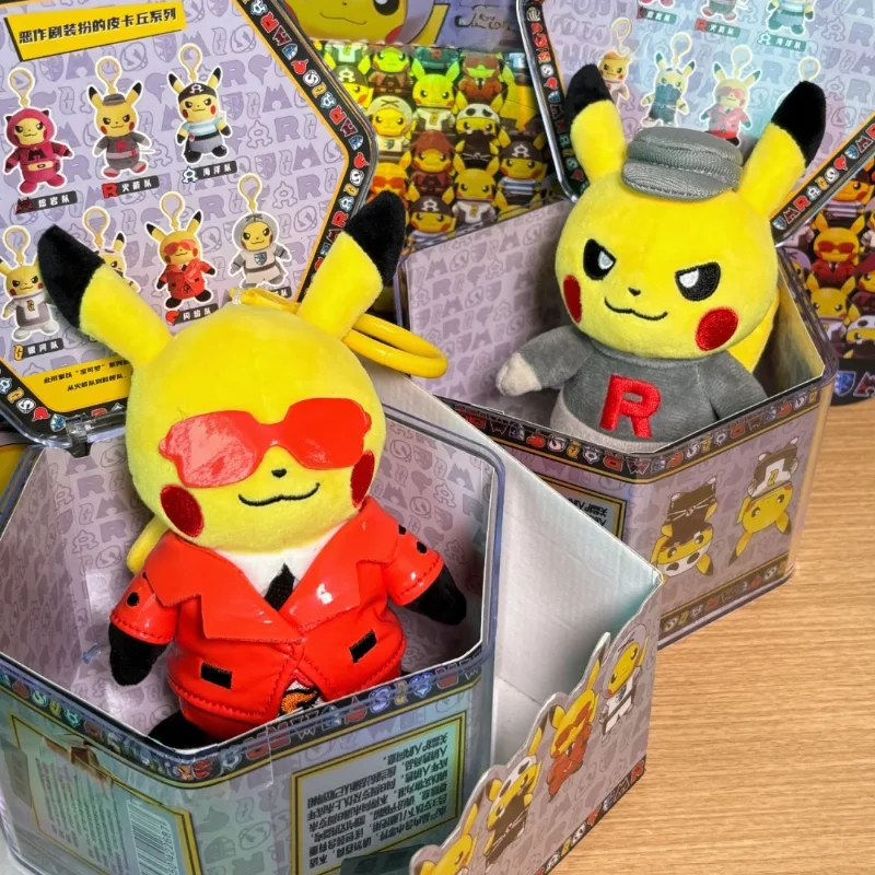 

Оригинальная серия Potdemiel Pikachu Prank Dress Up, плюшевая слепая коробка, подвеска на рюкзак, брелок, загадочная коробка, аниме, модный подарок для мальчика