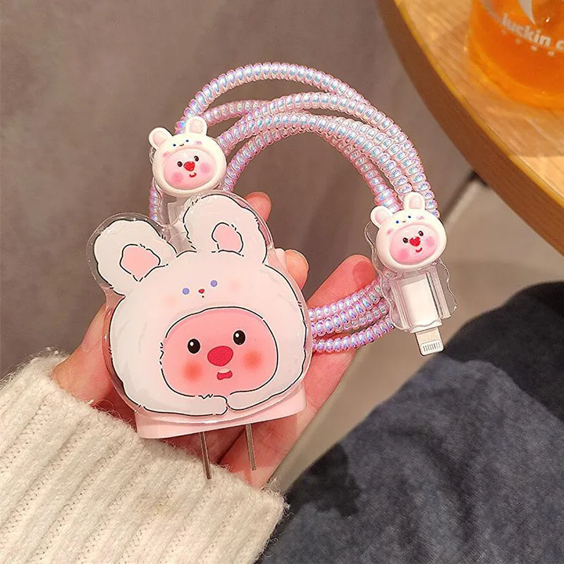 Cute Zanmang Loopy Iphone Charger Protective Sleeve Kawaii 15promax 14 13 Fast Charging Protective Shell Toys for Girl Gifts