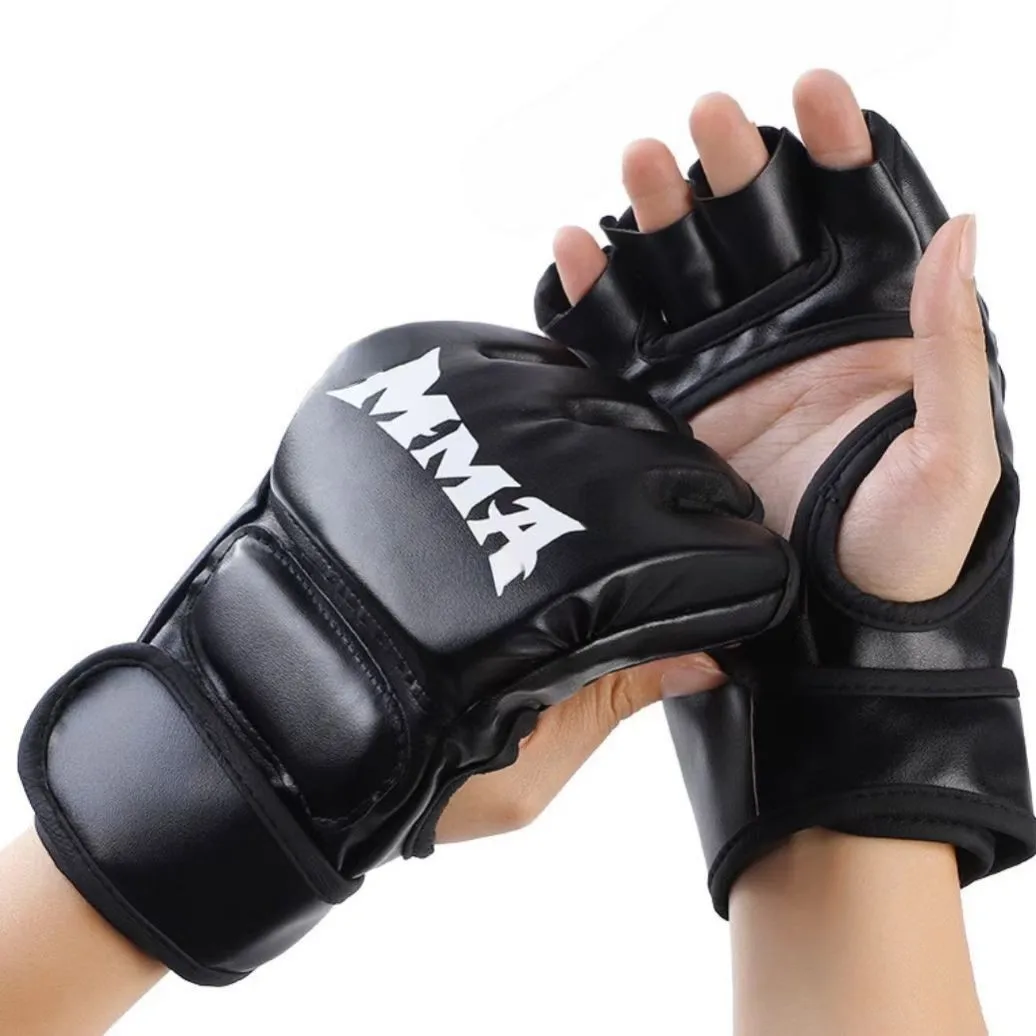 

Детские боксерские перчатки для взрослых MMA с половиной пальца, профессиональные боевые тренировочные мешки с песком, специальные боксерские перчатки