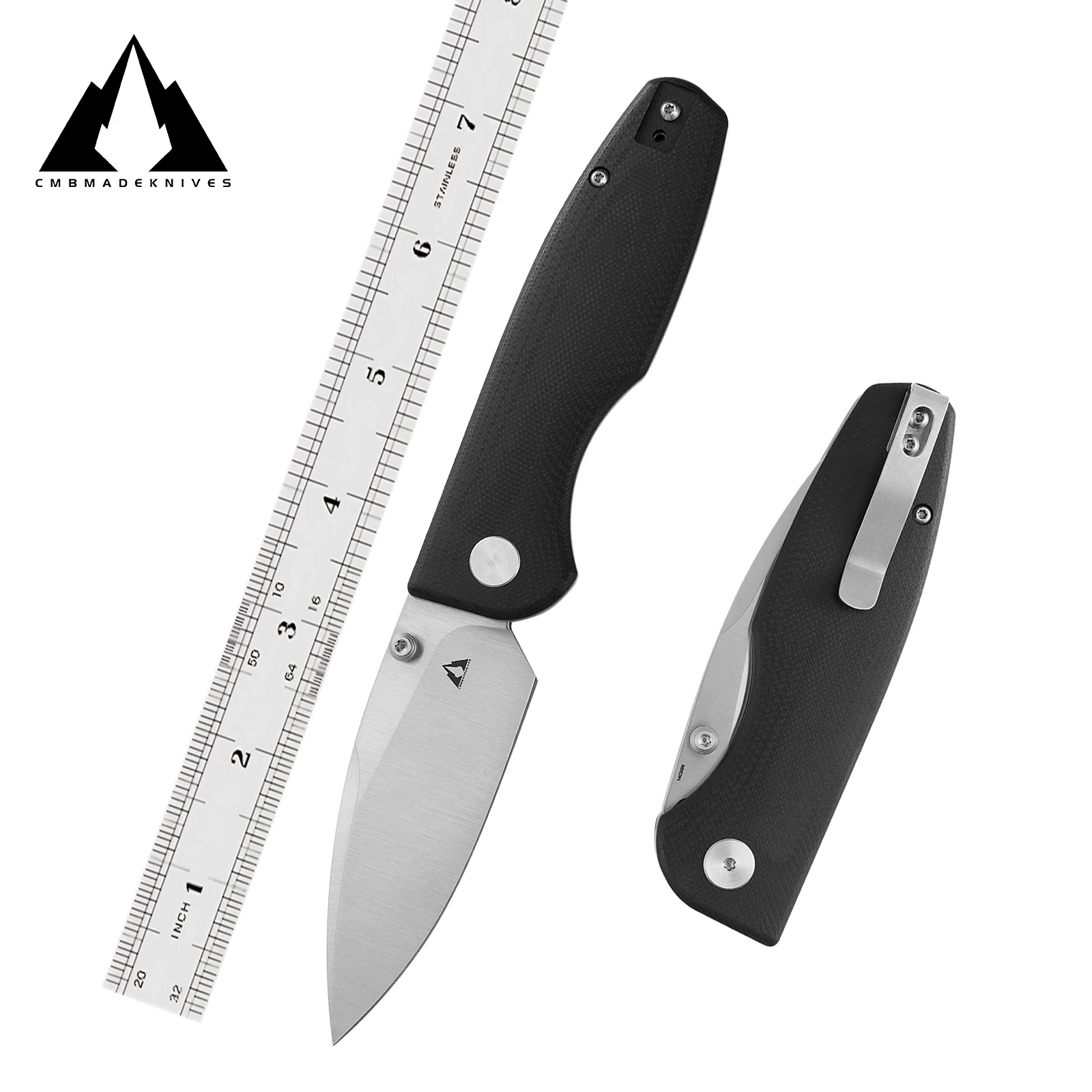 

CMBMADEKNIVES Predator G10 Handle 14C28N Steel Blade Pocket Folding Tactical Survival Camping Outdoors Knife EDC CMB-08BW