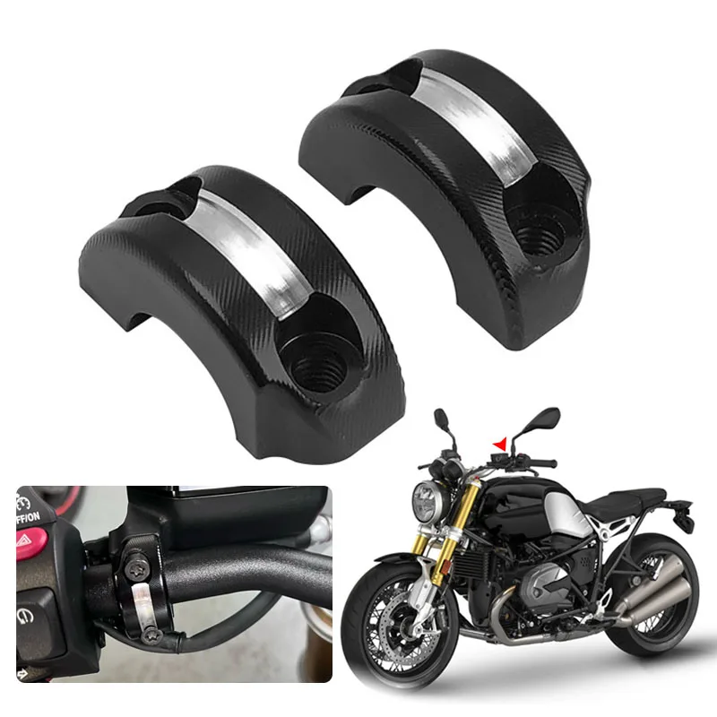 For BMW RNINET R Nine T Rnine T 2013-2022 2019 2020 2021 Aluminum Handlebar Mount Holder Rearview Mirror Handlebar Clamp Cover