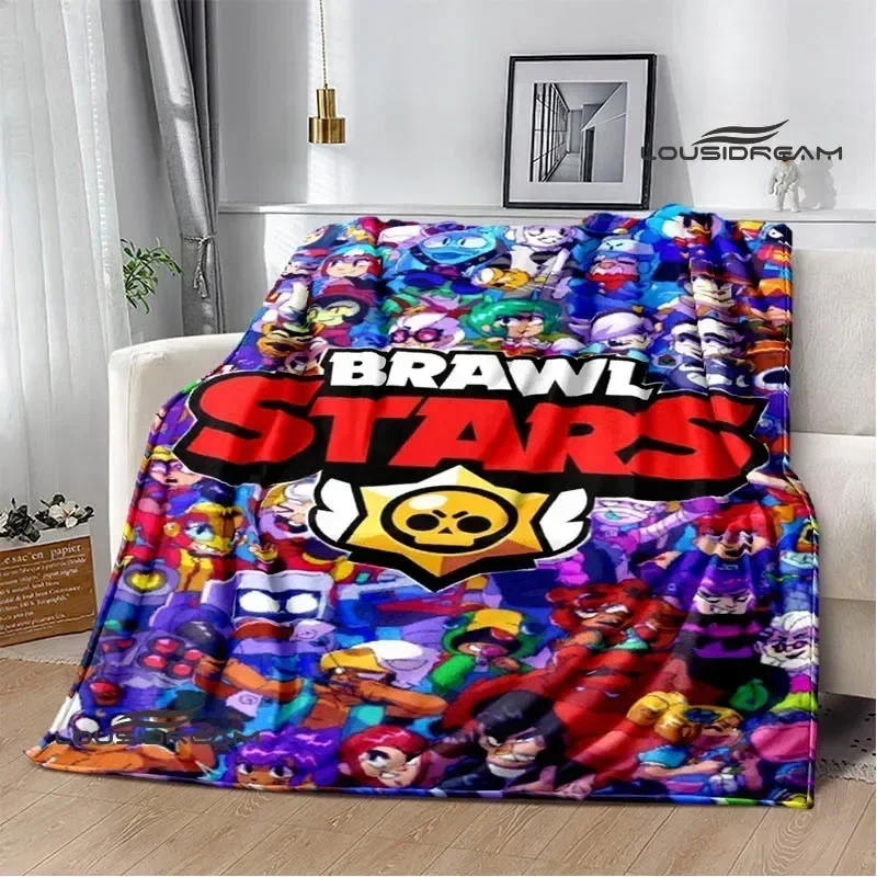 3D Game B-rawl Cartoon S-stars Printed blankets Flannel Warm blanket Soft and comfortable blanket bed linings Birthday Gift