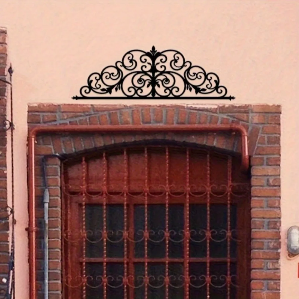 1PC Exquisite Floral-Themed Metal Door Crown Decor – Enhances Door Aesthetics with Charming Eye-Catching Appeal