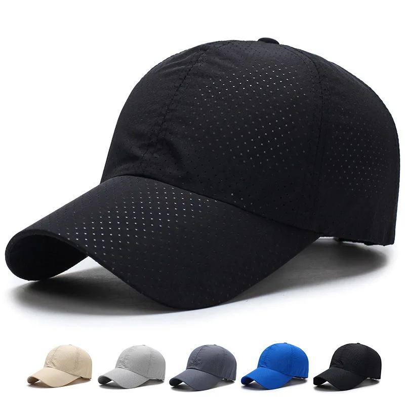 Quick Dry Baseball Cap Outdoor Sports Mesh Breathable Hat For Men Portable Hiking Fishing Sunbonnet Golf Adjustable Cap