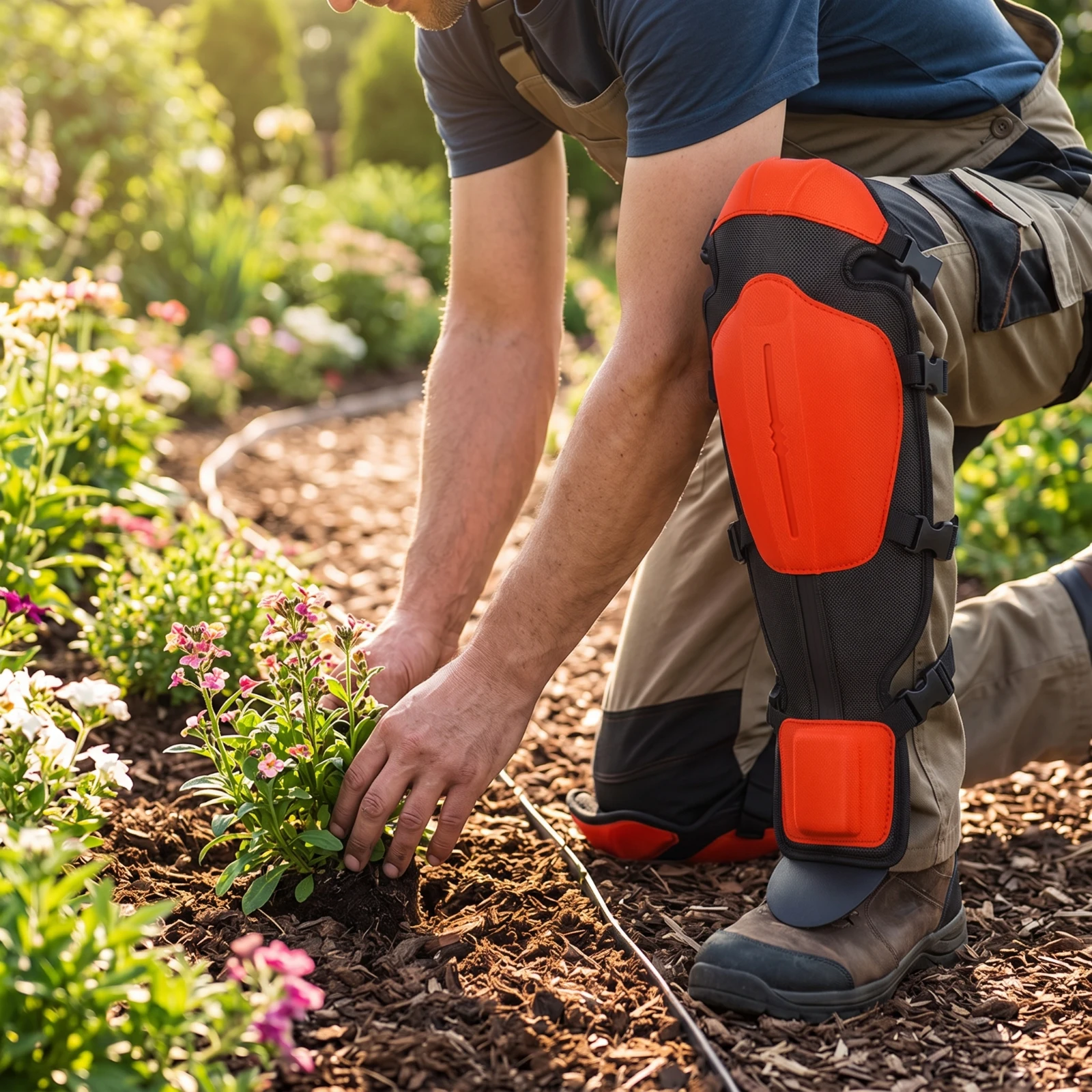 Knee and Shin Guards Impact-Resistant Knee and Shin Pads Safety Gear Ergonomic Slim-Fitting for Gardeners, Gardening