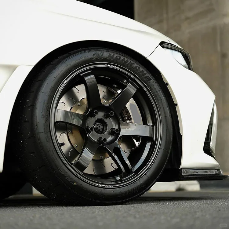 Llantas de ruedas de coche de pasajeros clásicas 5X100 17X7,5 18X8 pulgadas ruedas de aluminio negro brillante ruedas de aleación de coche