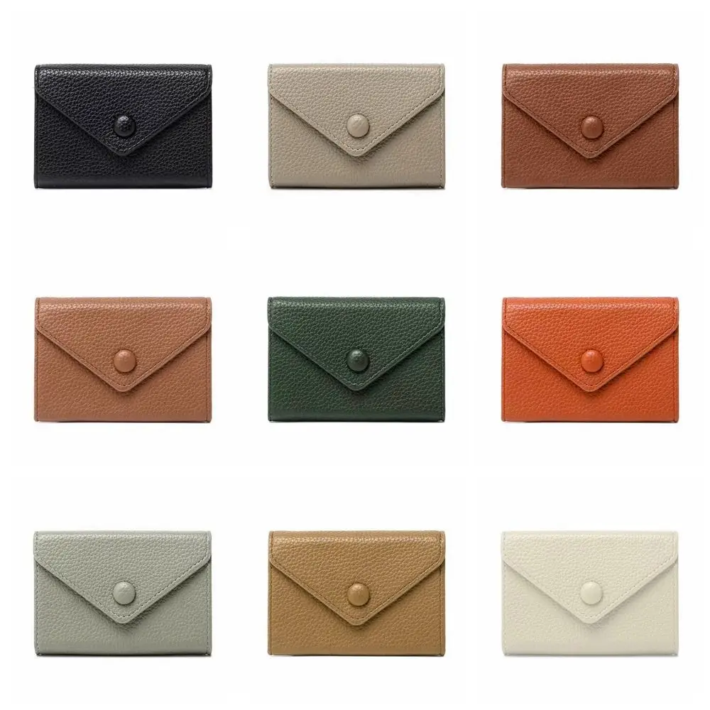 Pu Leather Leather Card Holder Simple Card Pack Square Coin Purse Card Bag Change Purse Wallet Travel