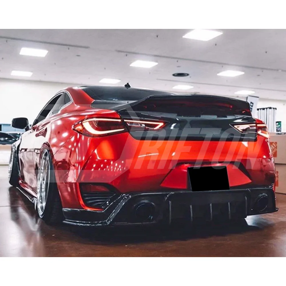 

[free ship] Big High Kick Style Carbon Fiber Rear Trunk For Infiniti Q60 Boot Lid
