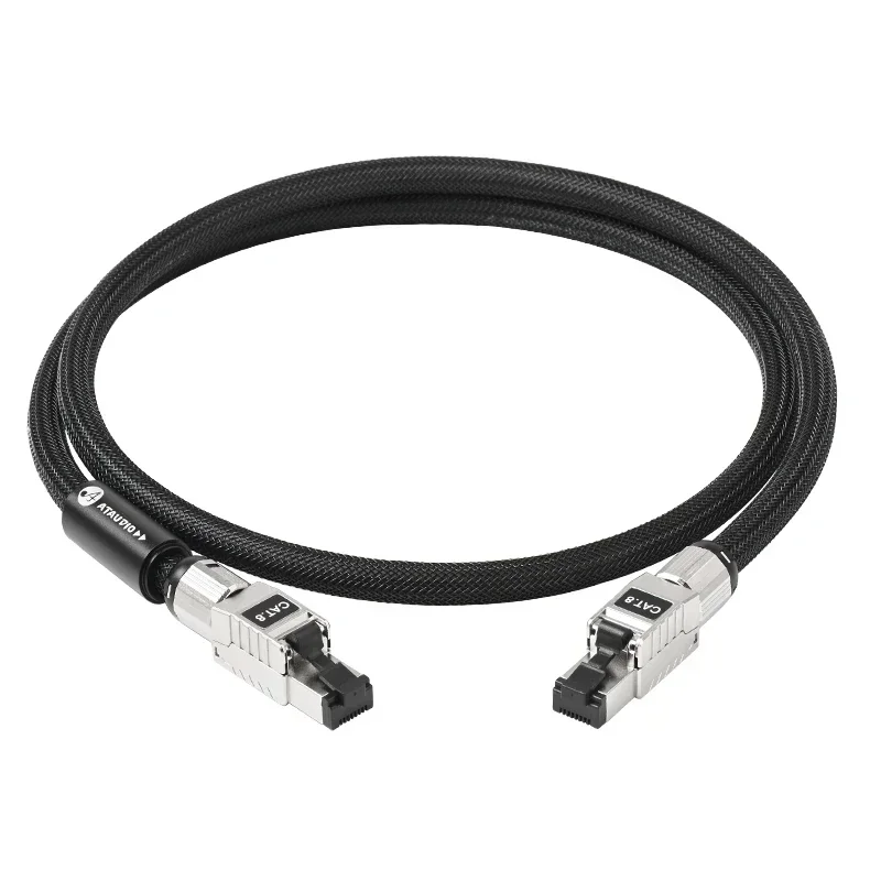 ATAUDIO High Fidelity OCC Ethernet Cable Rj45 Cat8 40Gbps Ethernet Cable for Laptop TV Router Hifi Equipment Connection