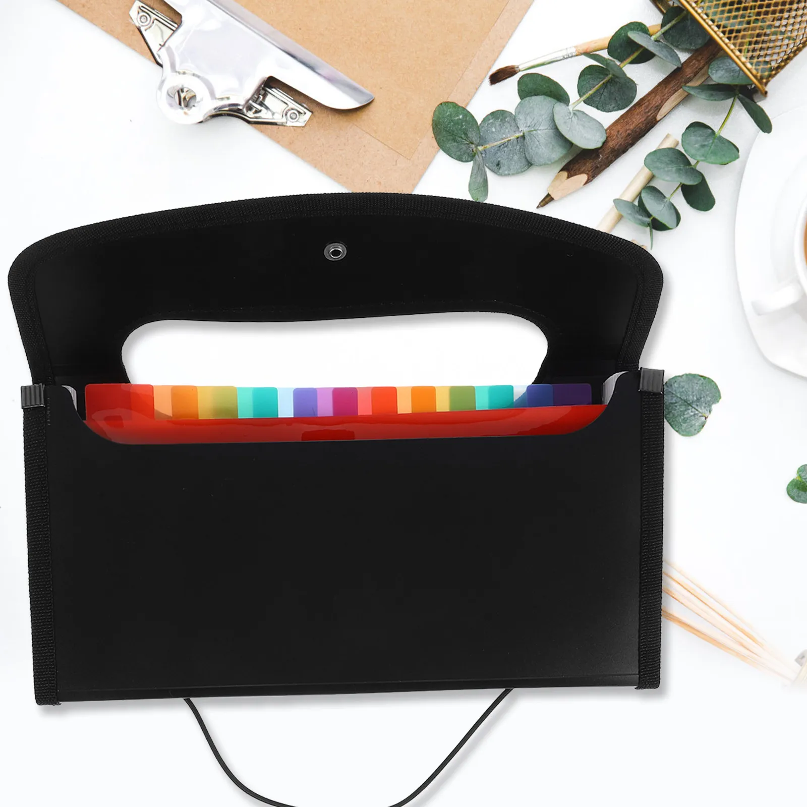 

13-Pocket Expanding Accordion File Folder Organizer for Receipts Important Documents Office School Home Water-Resistant Document