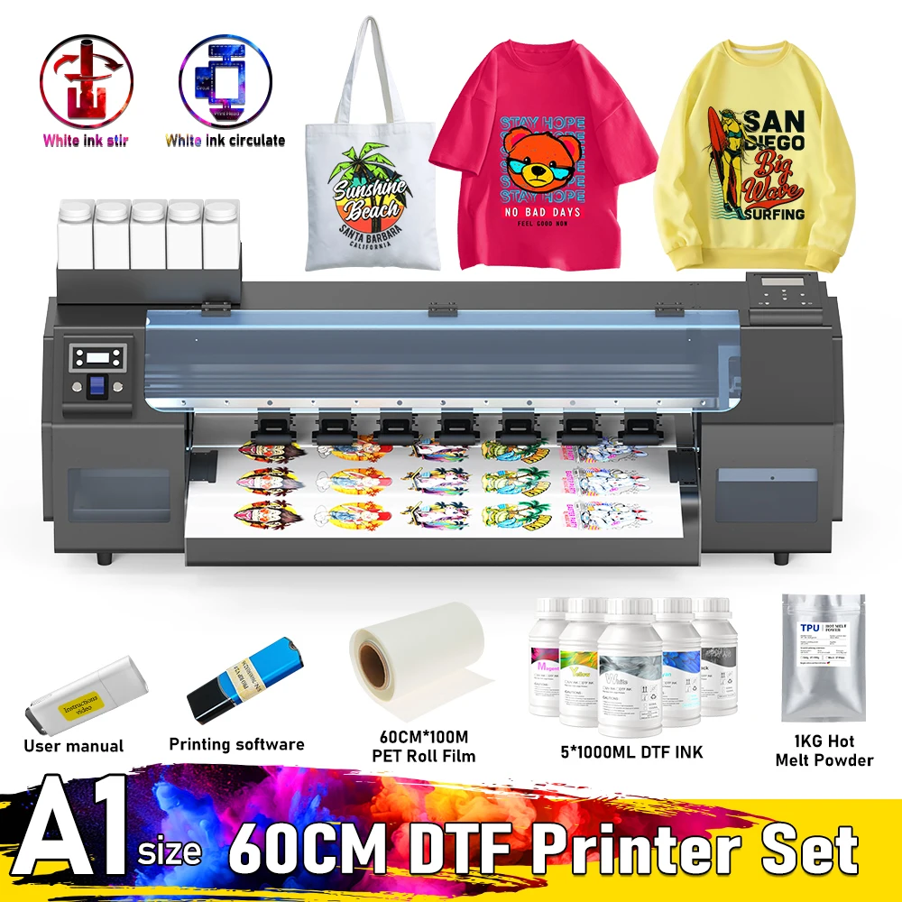 A1 DTF Printers For Epson XP600 Impresora A1 DTF T-shirt Printing Machine A1 dtf printers For T-Shirt Hoodies Bags Fabric