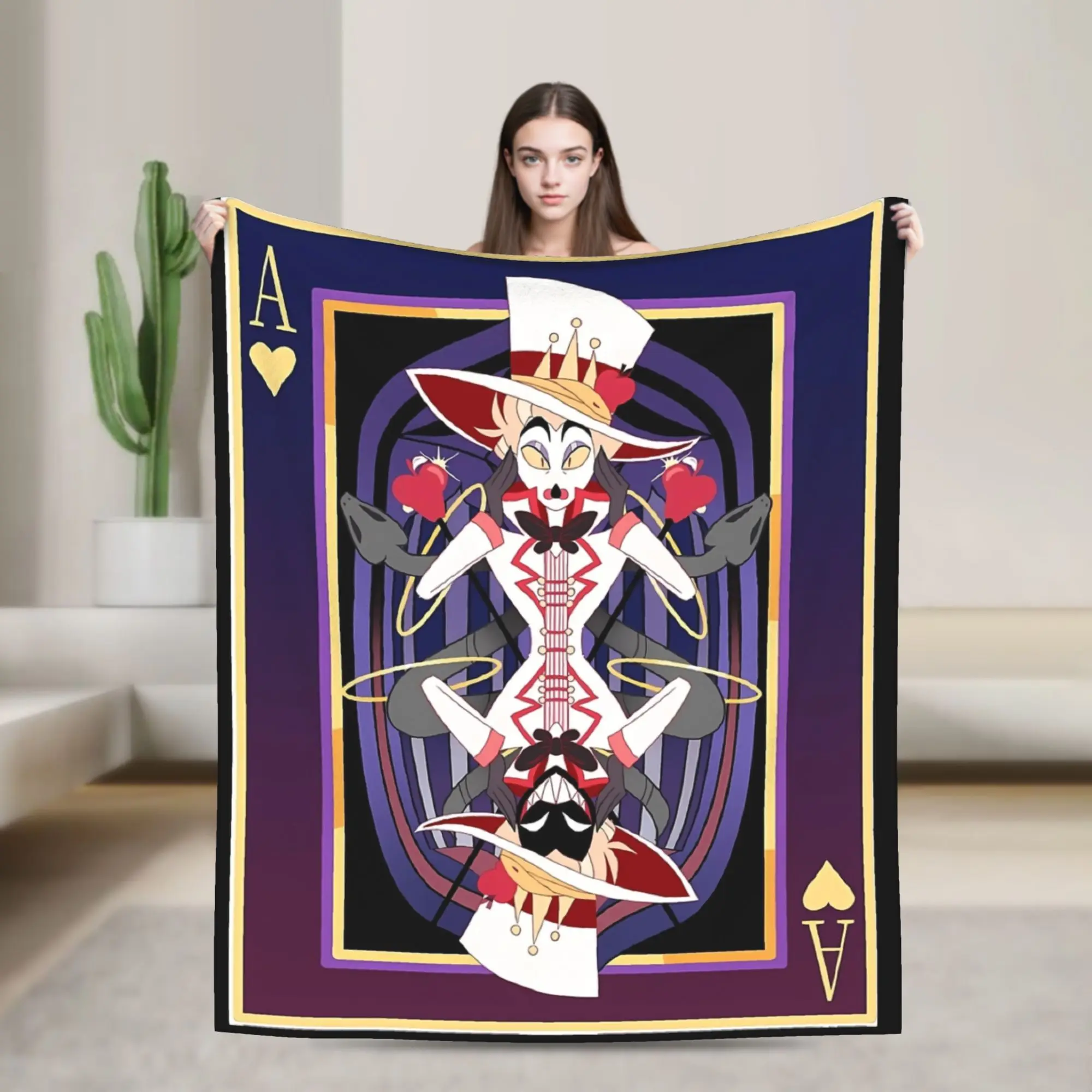 hazbins-hotels-lucifer-poker-card-blanket-fleece-summer-breathable-warm-throw-blanket-for-sofa-couch-plush-thin-quilt