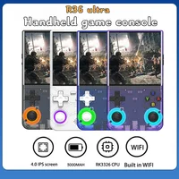 Consola de videojuegos Retro R36 Ultra portátil, pantalla IPS de 4,0 pulgadas, 128GB, juegos precargados, reproductor de bolsillo portátil con sistema Linux