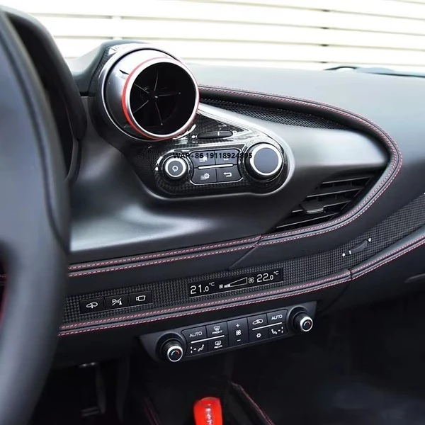 Dry Carbon Fiber 2019 to 2023 F8 Tributo Spider LHD Center AC Outlet Dash Vent Panel for F8