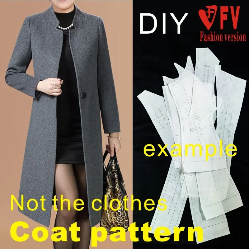 Pattern Making Women's Coat Pattern Windbreaker 1:1 Garment Sewing Drawing BFY-167