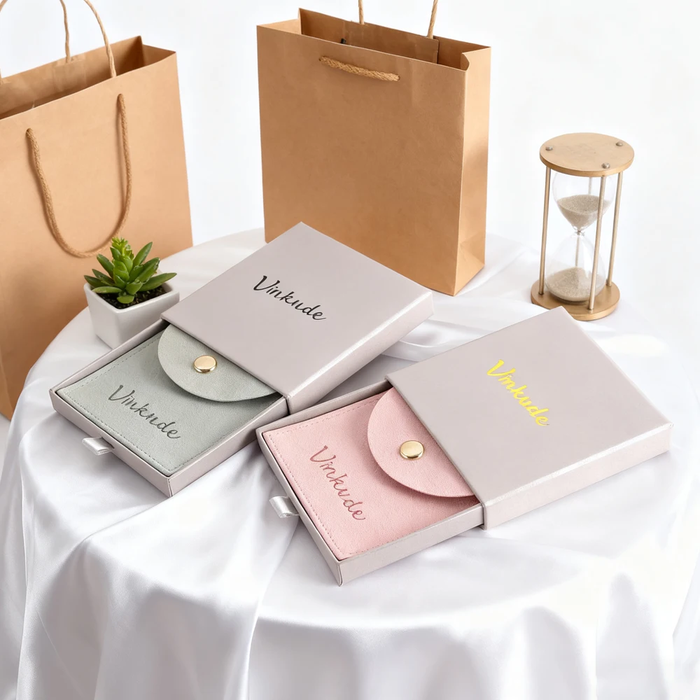 

24 шт. 9x9x1,7 см ящик из крафт-бумаги дорожная упаковка для ювелирных изделий коробка ожерелье браслет серьги подарочный органайзер чехол коробки сумка-защелка