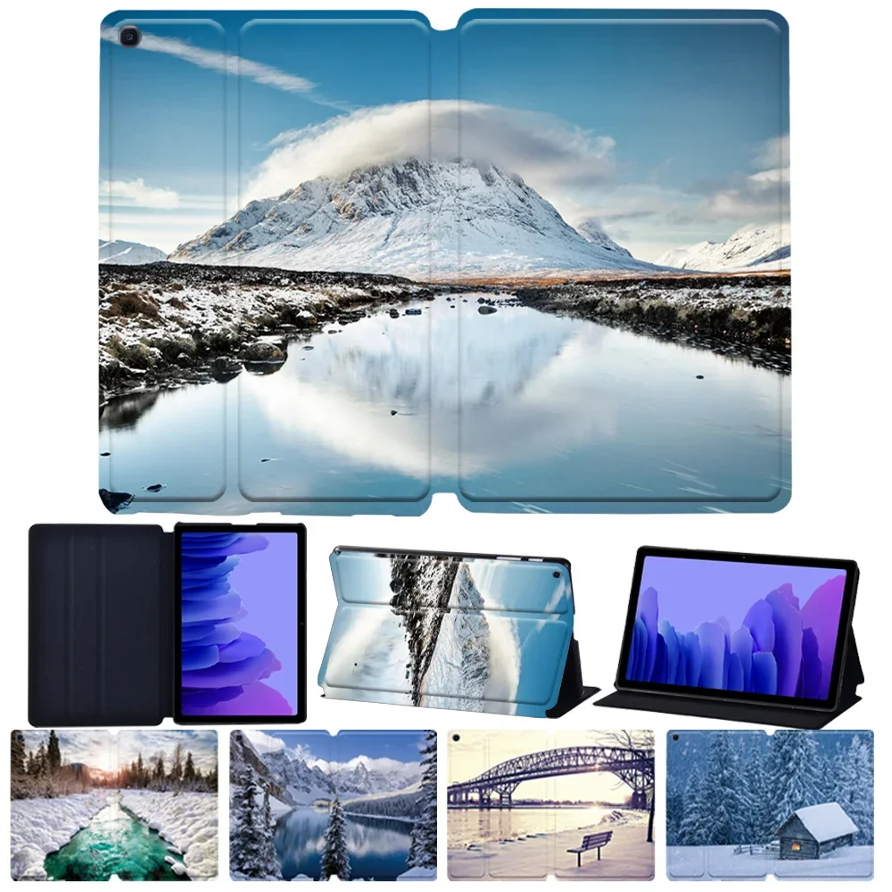 

For Samsung Galaxy Tab A7 Lite 8.7" T220 Cover A8 10.5 Inch X200/Tab A7 10.4 T500 T505 Tab A 8.0 T290 Tablet Case Snowview Print