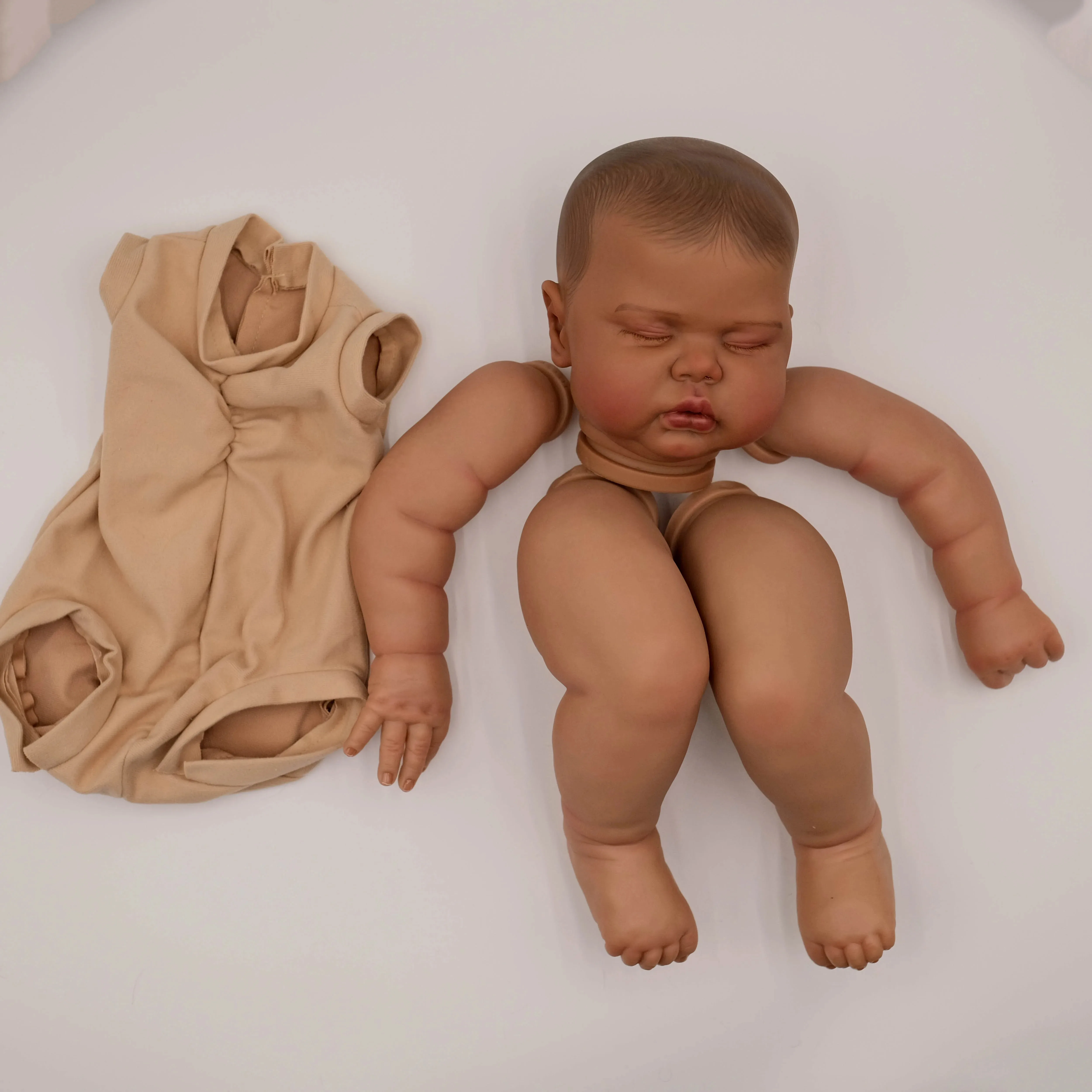 24-Inch Reborn Pickle Sleeping Doll Kit Already Painted Kit / Unpainted Kit Soft Touch Fresh Color DIY Doll Parts With Cloth Bod image 3