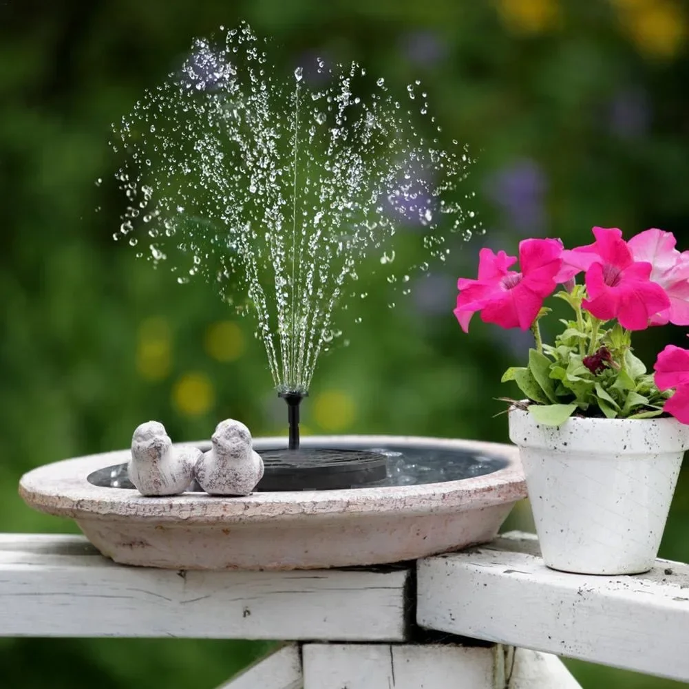 New Mini Solar Water Fountain Pool Pond Waterfall Fountain Garden Supplies Decoration Outdoor Solar Powered Fountain Bird Baths
