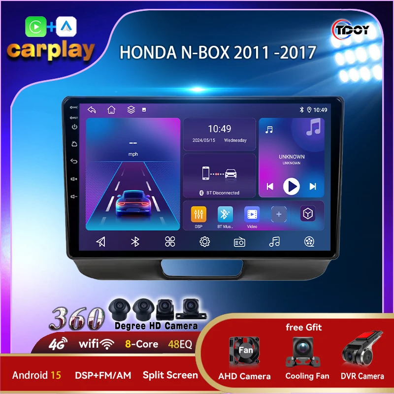

Wireless CarPlay Android Auto For HONDA N-BOX 2011-2017 4G WIFI Car Radio Multimedia GPS Navigation DSP Stereo IPS Screen Audio