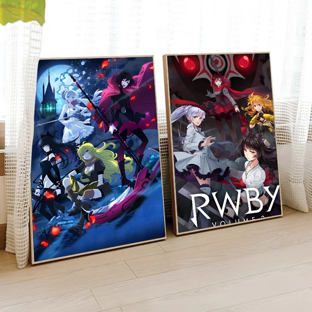 RWBY Anime Posters Sticky Vintage Room Home Bar Cafe Decor Kawaii Room Decor